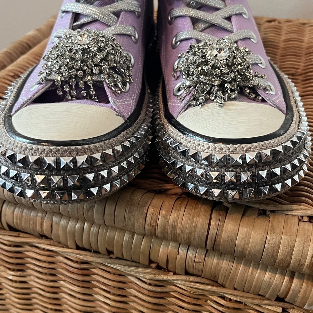 Free People x Nan-Ku Cruise Studded High Top Sneakers Size 9 NIB - Picture 13 of 16